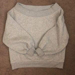Off the shoulder sweatshirt